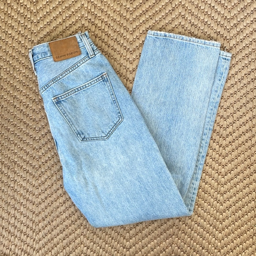 Aritzia Denim Forum Joni High Rise Loose Organic Cotton Denim Jeans Blue 24 x 29